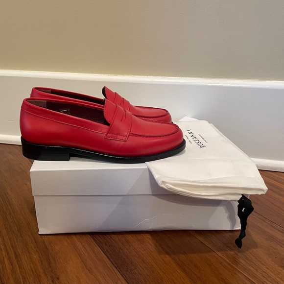 Roseanna Moc Loafers Rouge Sz37 - Picture 7 of 16